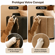 Protection Canapé Réglable Effet Sisal Anti-Griffures pour Chat