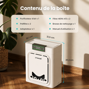 Purificateur d’Air Double Face pour Maison avec Animaux