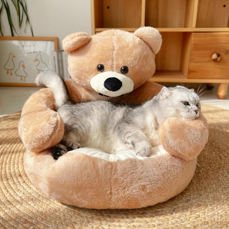Cuddle Bear™ – Lit Ours Ultra Douillet pour Chat