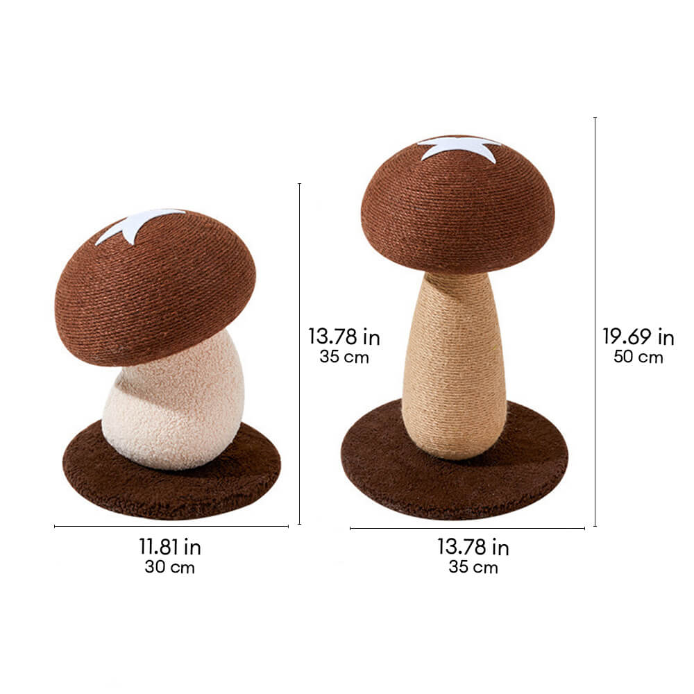 Griffoir Champignon Artisanal en Sisal Naturel pour Grand Chat
