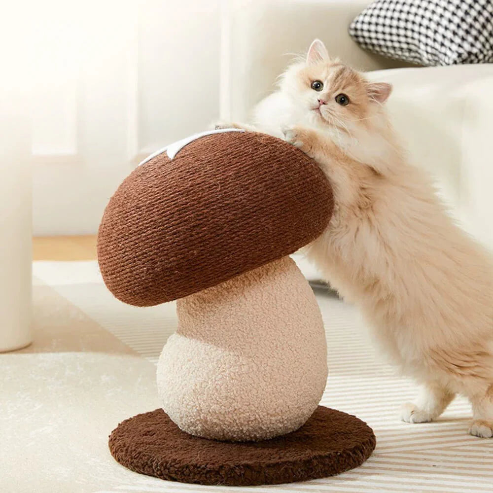 Griffoir Champignon Artisanal en Sisal Naturel pour Grand Chat