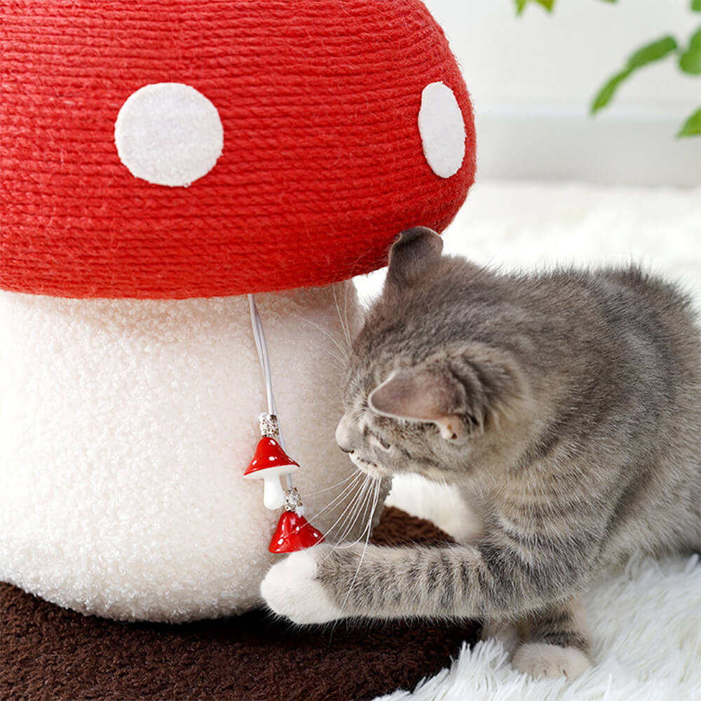 Griffoir Champignon Artisanal en Sisal Naturel pour Grand Chat