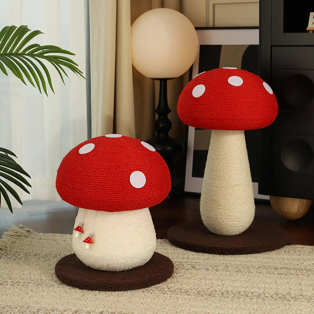 Griffoir Champignon Artisanal en Sisal Naturel pour Grand Chat