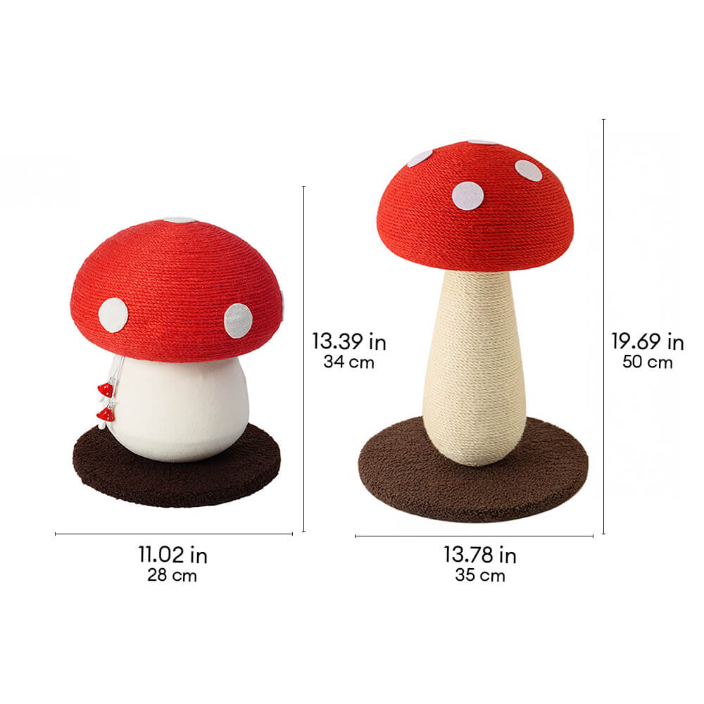 Griffoir Champignon Artisanal en Sisal Naturel pour Grand Chat