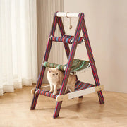 HammockTree™ – Arbre à Chat 3-en-1 en Bois avec Hamacs