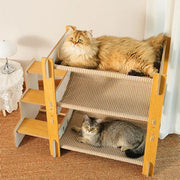 SisalHammock™ – Arbre à Chat Multi-Niveaux avec Escaliers