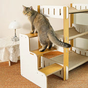 SisalHammock™ – Arbre à Chat Multi-Niveaux avec Escaliers