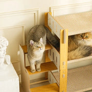 SisalHammock™ – Arbre à Chat Multi-Niveaux avec Escaliers