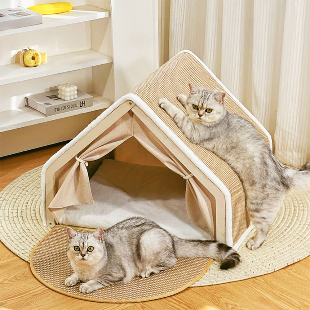 Tente Griffoir Tout-en-Un avec Espace Douillet pour Chat