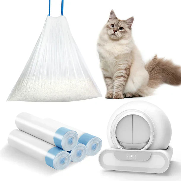 LeloPets : 4 rouleaux de sacs pour déchets de litière pour chat