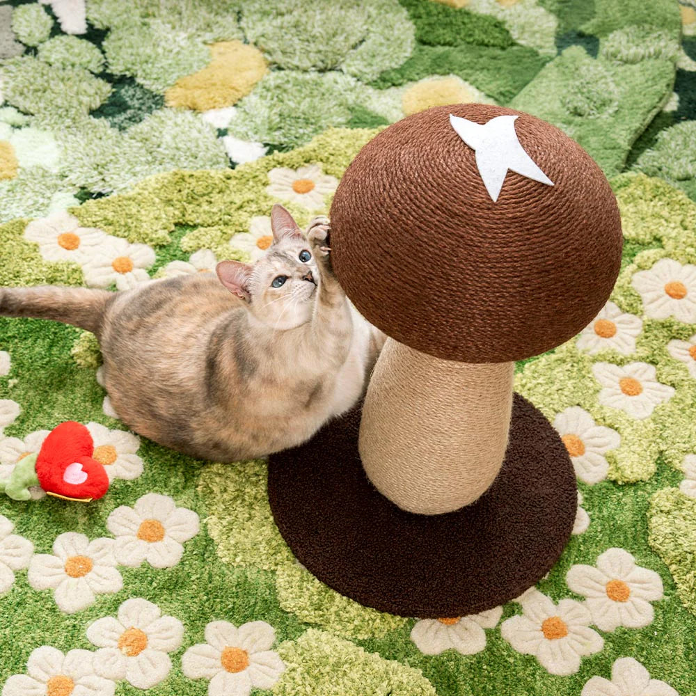 Griffoir Champignon Artisanal en Sisal Naturel pour Grand Chat