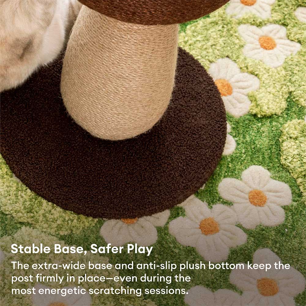 Griffoir Champignon Artisanal en Sisal Naturel pour Grand Chat