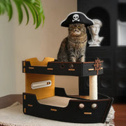 Bateau Pirate Griffoir & Lit Double Niveau pour Chat