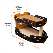 Bateau Pirate Griffoir & Lit Double Niveau pour Chat