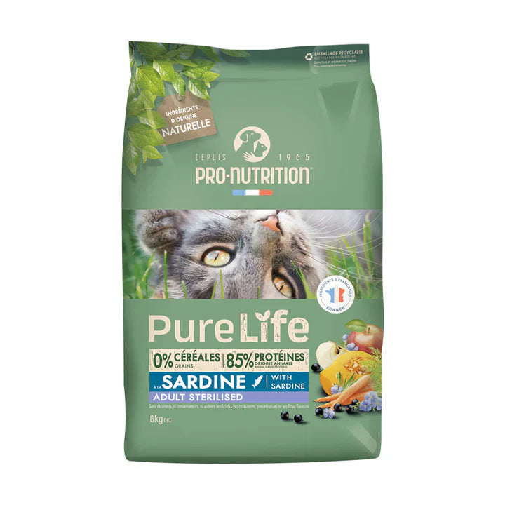 Croquettes pour chats adultes au canard et aux sardines | 8 kg
