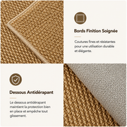 Protection Canapé Réglable Effet Sisal Anti-Griffures pour Chat