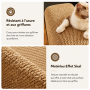 Protection Canapé Réglable Effet Sisal Anti-Griffures pour Chat