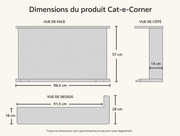 Table griffoir d’angle pour canapé