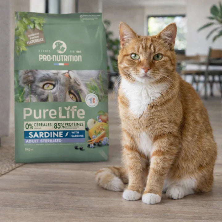 Croquettes pour chats adultes au canard et aux sardines | 8 kg